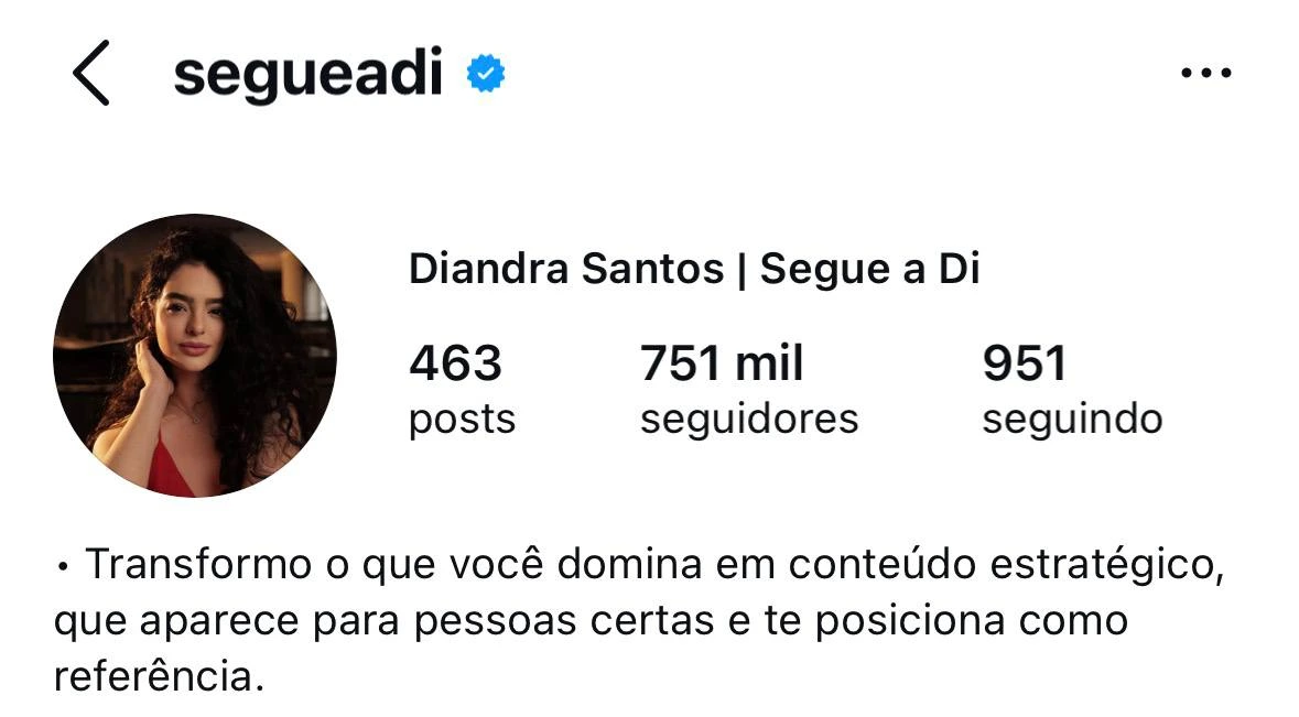 Diandra Santos · referência em criação de marcas pessoais